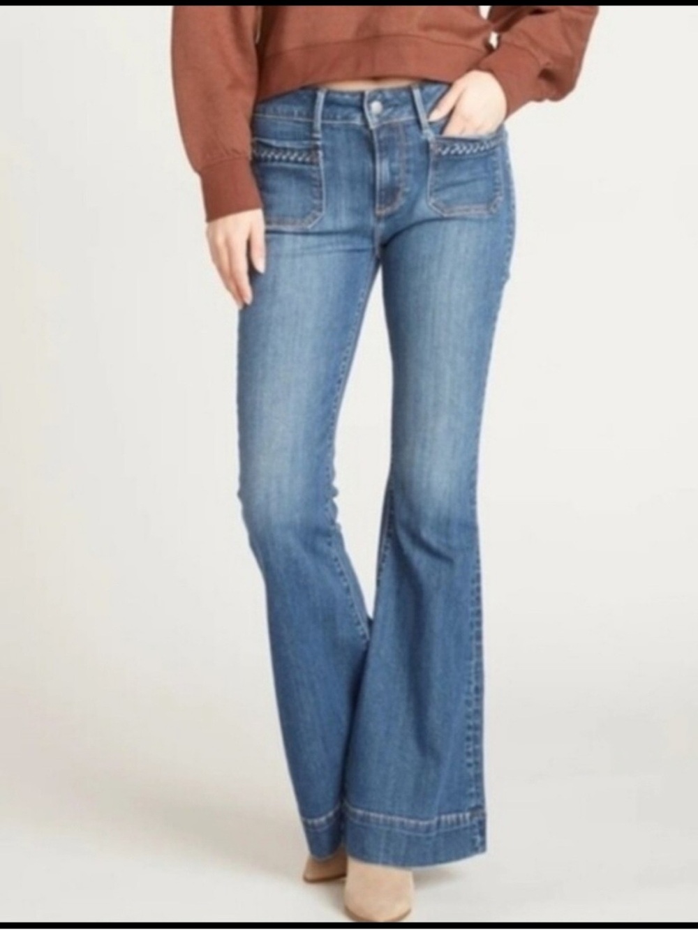 Driftwood Farrah Flare Braided Detail Jeans